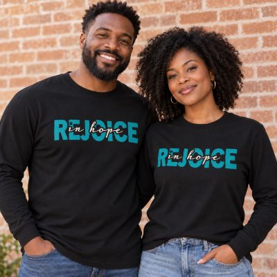 Rejoice in Hope Long Sleeve Black front