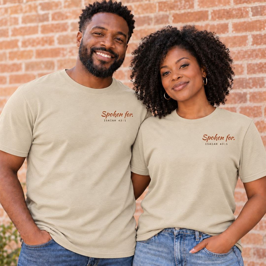Spoken For Tee Sand front