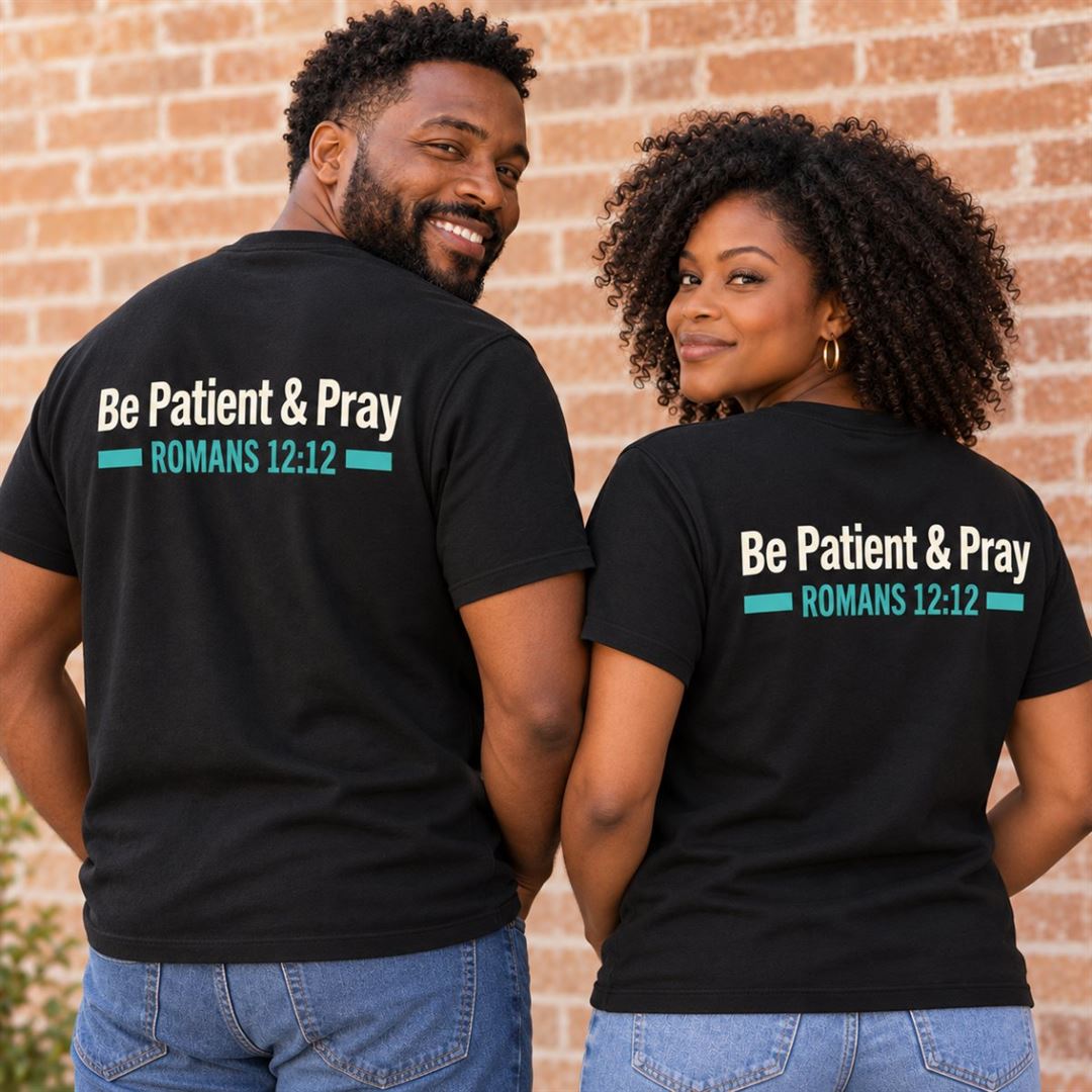 Rejoice in Hope Tee Black back