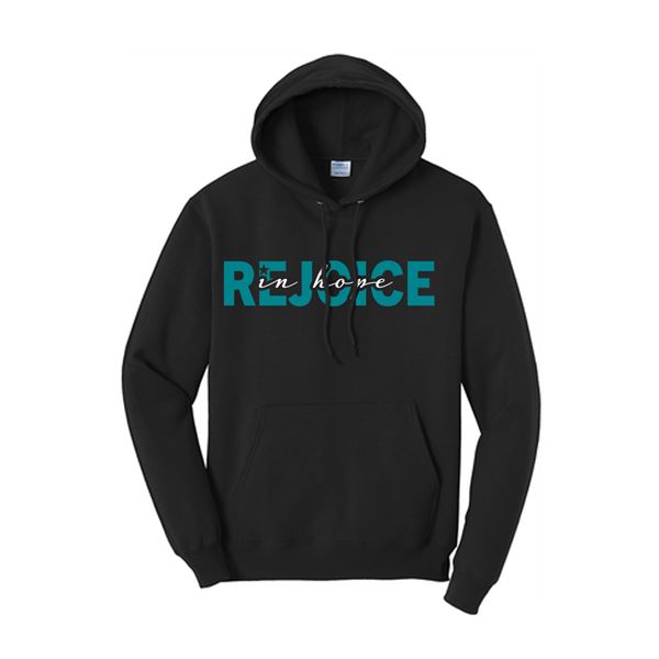 Romans 12:12 Rejoice In Hope Be Patient and Pray Hoodie Front