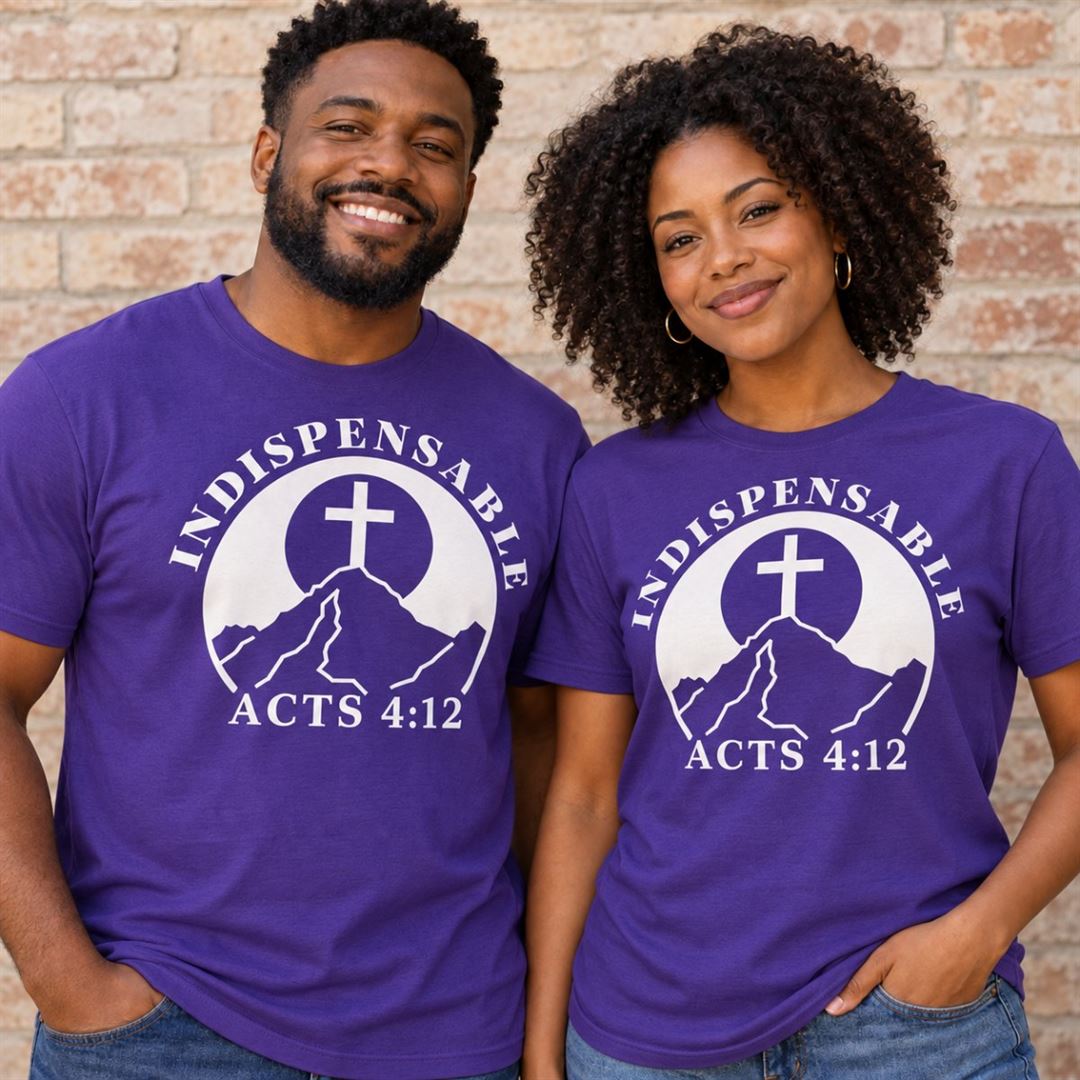 Acts 4:12 Ready to Ship Tee Purple