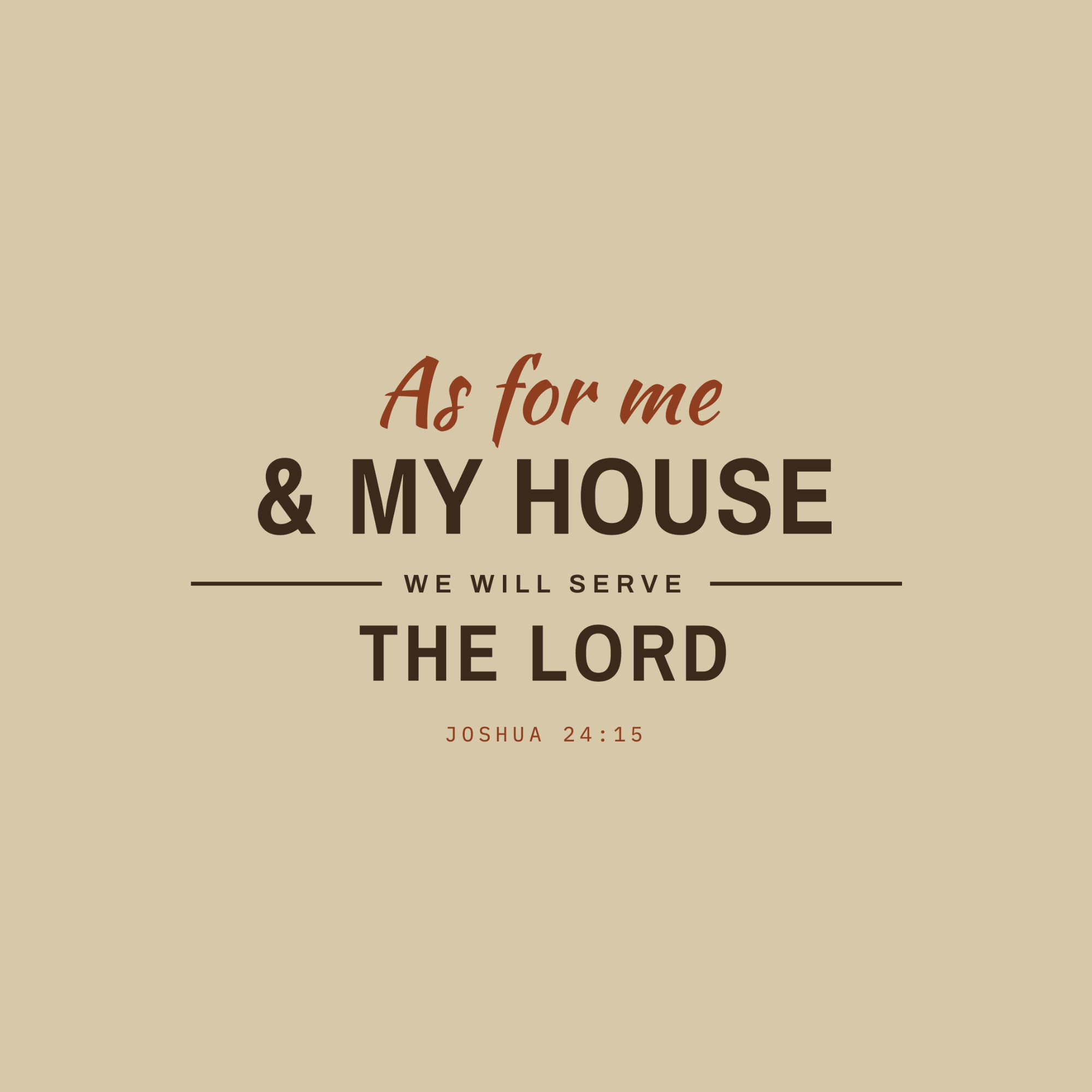 As For Me & My House design