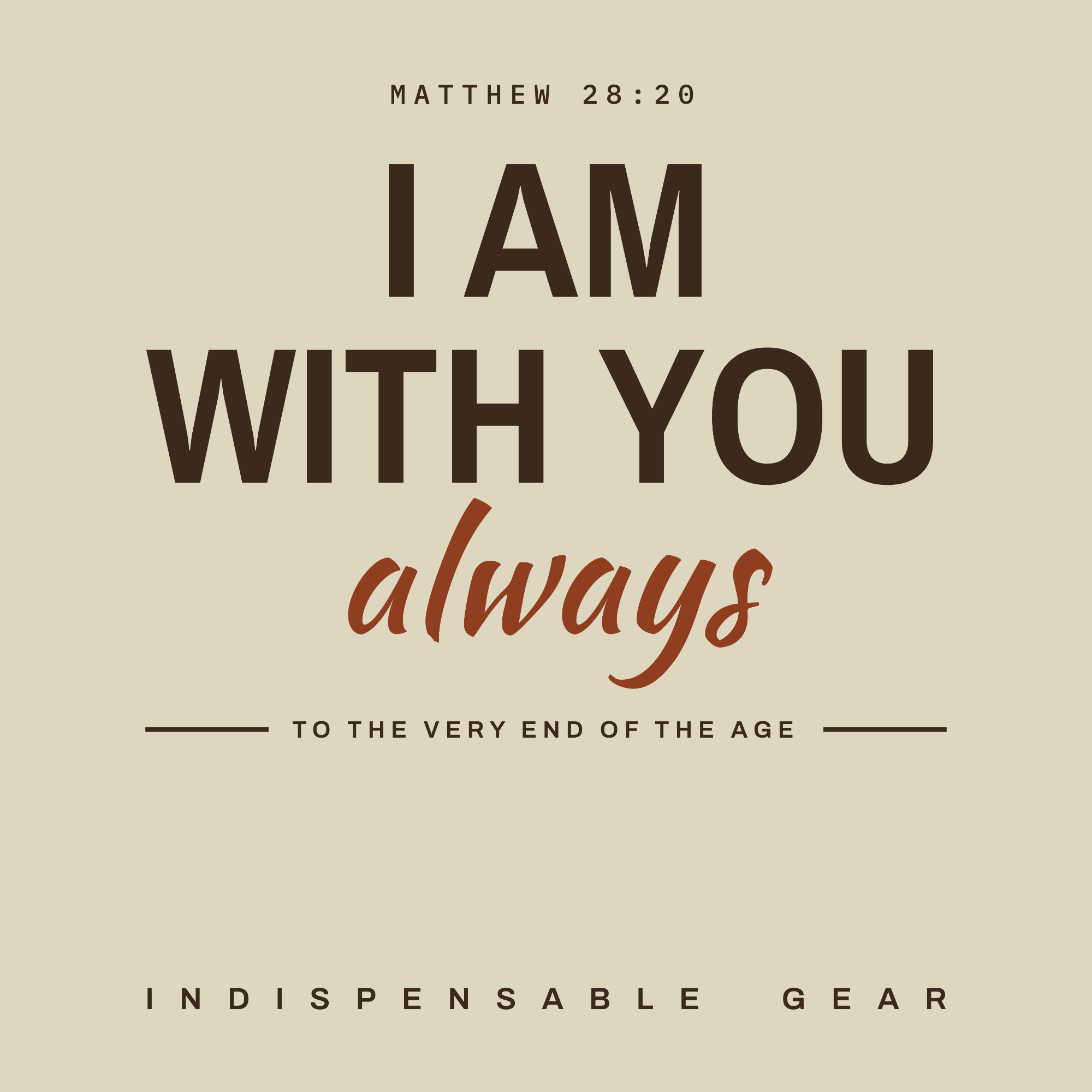 I Am With You design