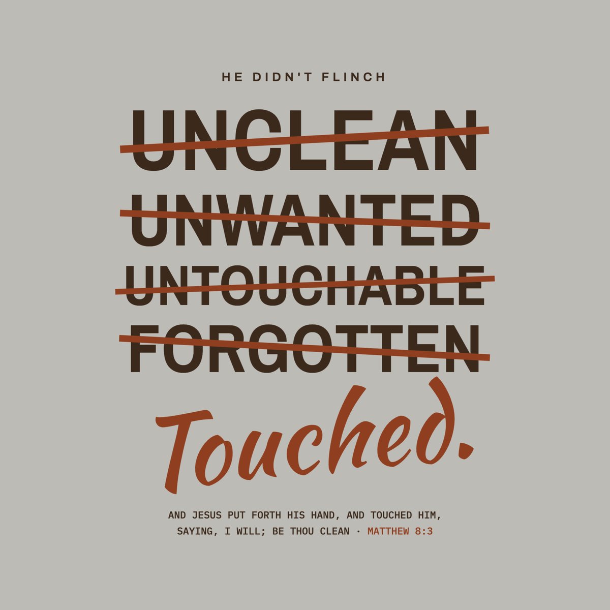 He Didn't Flinch design