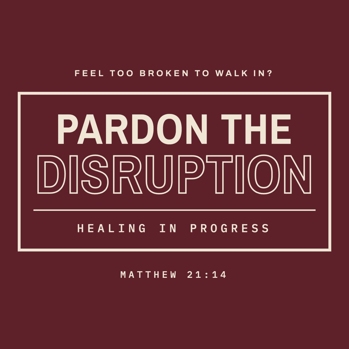 Pardon the Disruption design